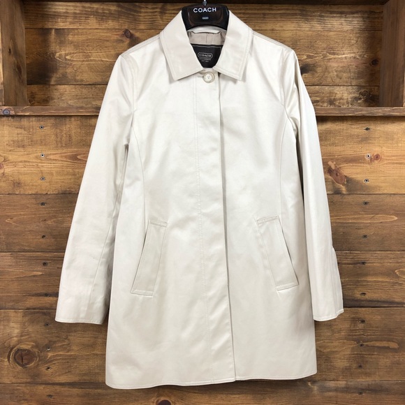 Coach Jackets & Blazers - NWOT Coach Raincoat Cream